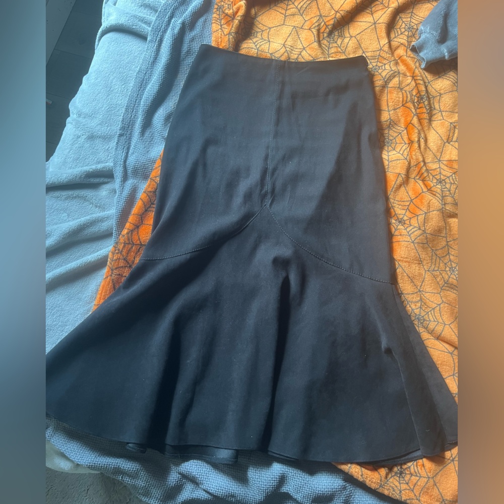 Black Flared Mermaid Skirt